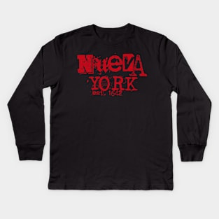 Nueva York 1642 12.0 Kids Long Sleeve T-Shirt